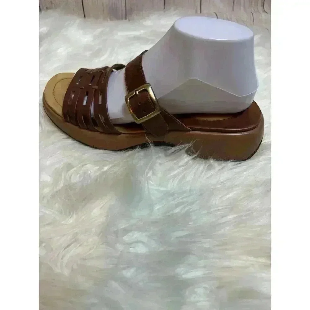 Dansko Cognac Brown Slides Sandals Size 40